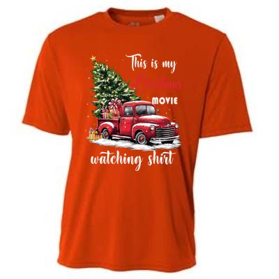 Retro Red Truck Xmas This Is My Christmas Movie Watching Gift Cooling Performance Crew T-Shirt