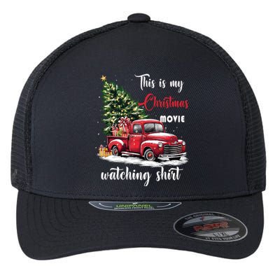 Retro Red Truck Xmas This Is My Christmas Movie Watching Gift Flexfit Unipanel Trucker Cap