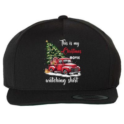 Retro Red Truck Xmas This Is My Christmas Movie Watching Gift Wool Snapback Cap