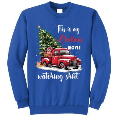 Retro Red Truck Xmas This Is My Christmas Movie Watching Gift Sweatshirt