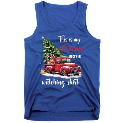 Retro Red Truck Xmas This Is My Christmas Movie Watching Gift Tank Top