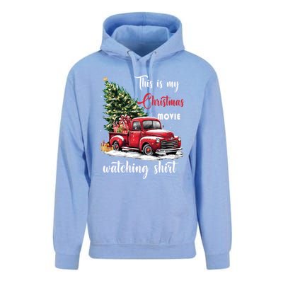 Retro Red Truck Xmas This Is My Christmas Movie Watching Gift Unisex Surf Hoodie