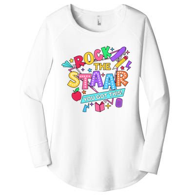 Retro Rock The Staar You Got This Test Day Funny Women's Perfect Tri Tunic Long Sleeve Shirt