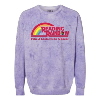 Reading Rainbow Take A Look Its In A Book Colorblast Crewneck Sweatshirt