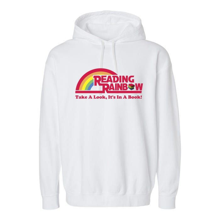 Reading Rainbow Take A Look Its In A Book Garment-Dyed Fleece Hoodie