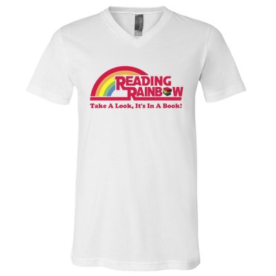 Reading Rainbow Take A Look Its In A Book V-Neck T-Shirt