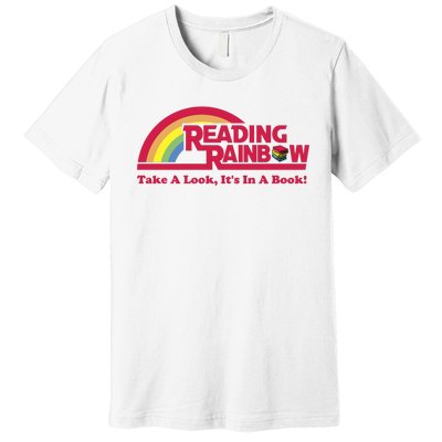 Reading Rainbow Take A Look Its In A Book Premium T-Shirt