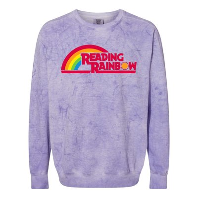 Reading Rainbow Teacher Appreciation Book Lover Colorblast Crewneck Sweatshirt