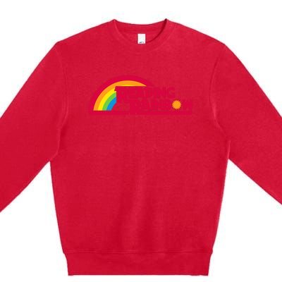 Reading Rainbow Teacher Appreciation Book Lover Premium Crewneck Sweatshirt