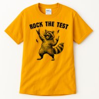Racoon Rock The Test Teacher Test Day Testing Day Teacher Tall T-Shirt