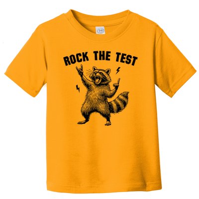 Racoon Rock The Test Teacher Test Day Testing Day Teacher Toddler T-Shirt