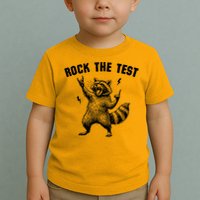 Racoon Rock The Test Teacher Test Day Testing Day Teacher Toddler T-Shirt