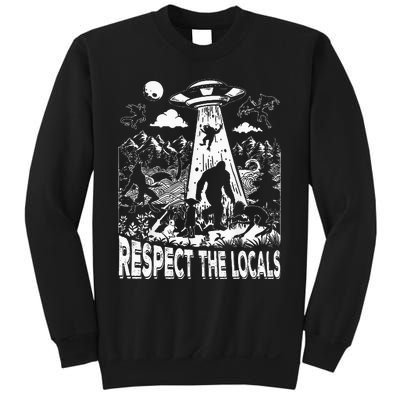 Retro Respect The Locals Sasquatch Bigfoot Sweatshirt