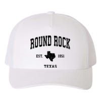 Round Rock Texas Tx Vintage Established State Flag Sports Design Yupoong Adult 5-Panel Trucker Hat