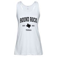 Round Rock Texas Tx Vintage Established State Flag Sports Design Ladies Essential Flowy Tank