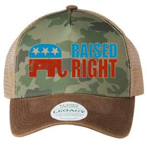 Raised Right Trump 2024 Republican Conservative Cute Gift Legacy Tie Dye Trucker Hat