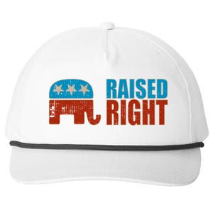 Raised Right Trump 2024 Republican Conservative Cute Gift Snapback Five-Panel Rope Hat