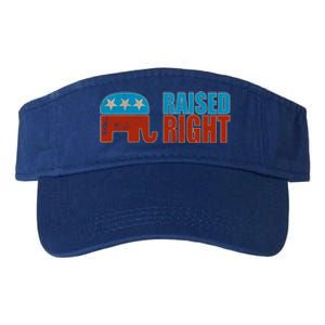 Raised Right Trump 2024 Republican Conservative Cute Gift Valucap Bio-Washed Visor