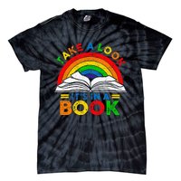 Retro Rainbow Take A Look ItS In A Book Reading Bookworm Tie-Dye T-Shirt