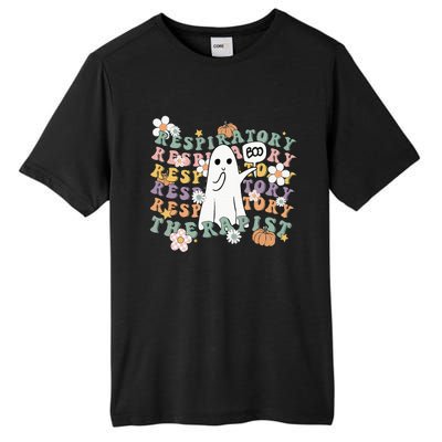 Retro Respiratory Therapist Cute Ghost Halloween Pumpkin Tall Fusion ChromaSoft Performance T-Shirt