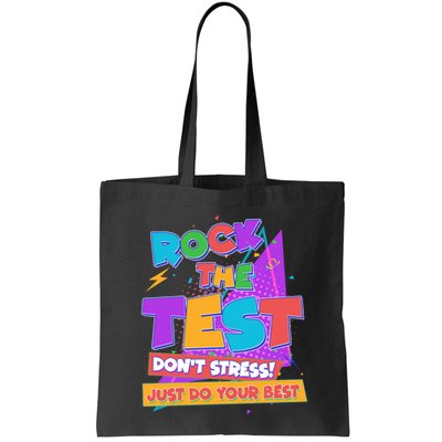 Retro Rock The Test Dont Stress Just Do Your Best Bag