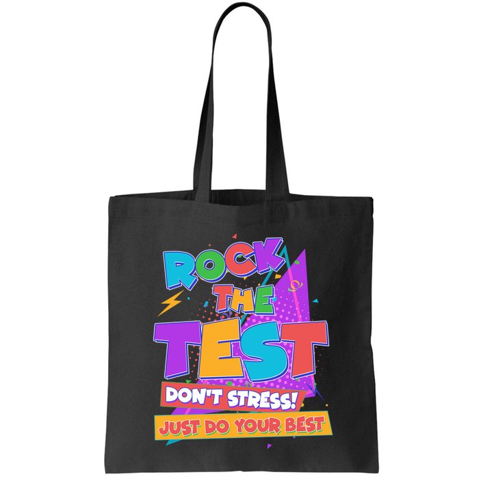 Retro Rock The Test Dont Stress Just Do Your Best Bag
