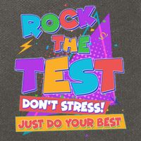 Retro Rock The Test Dont Stress Just Do Your Best Cotton Canvas Backpack
