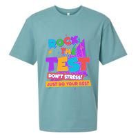 Retro Rock The Test Dont Stress Just Do Your Best Sueded Cloud Jersey T-Shirt
