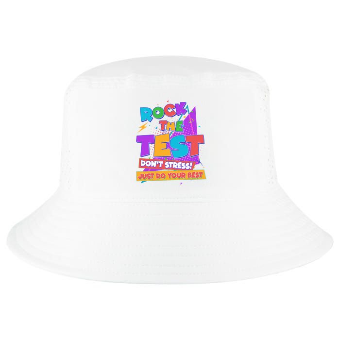 Retro Rock The Test Dont Stress Just Do Your Best Cool Comfort Performance Bucket Hat