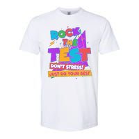 Retro Rock The Test Dont Stress Just Do Your Best Softstyle CVC T-Shirt