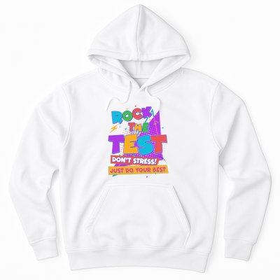 Retro Rock The Test Dont Stress Just Do Your Best Hoodie