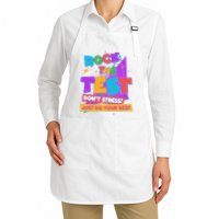 Retro Rock The Test Dont Stress Just Do Your Best Apron