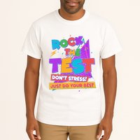 Retro Rock The Test Dont Stress Just Do Your Best Tall T-Shirt