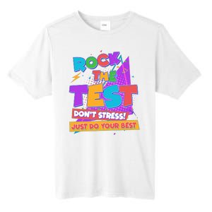 Retro Rock The Test Dont Stress Just Do Your Best Tall Fusion ChromaSoft Performance T-Shirt