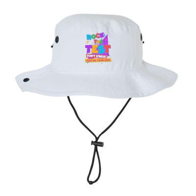 Retro Rock The Test Dont Stress Just Do Your Best Bucket Hat