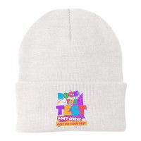 Retro Rock The Test Dont Stress Just Do Your Best Beanie