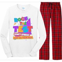 Retro Rock The Test Dont Stress Just Do Your Best Long Sleeve Pajama Set