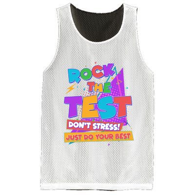 Retro Rock The Test Dont Stress Just Do Your Best Mesh Reversible Basketball Jersey Tank