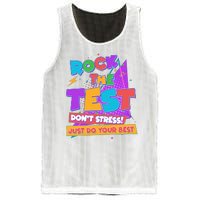 Retro Rock The Test Dont Stress Just Do Your Best Mesh Reversible Basketball Jersey Tank