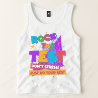 Retro Rock The Test Dont Stress Just Do Your Best Tank Top