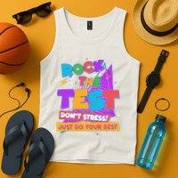 Retro Rock The Test Dont Stress Just Do Your Best Tank Top
