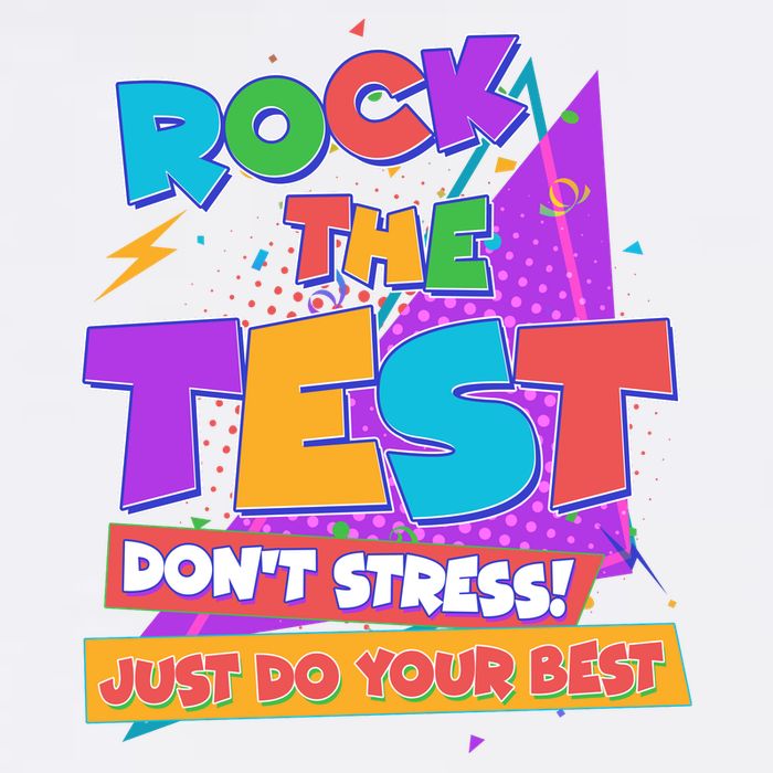 Retro Rock The Test Dont Stress Just Do Your Best Tank Top