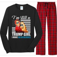 Rosie Riveter Trump Girl No Apologies Long Sleeve Pajama Set