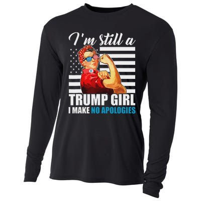 Rosie Riveter Trump Girl No Apologies Cooling Performance Long Sleeve Crew