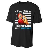 Rosie Riveter Trump Girl No Apologies Performance Sprint T-Shirt