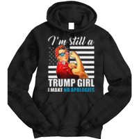 Rosie Riveter Trump Girl No Apologies Tie Dye Hoodie