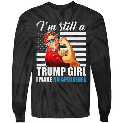 Rosie Riveter Trump Girl No Apologies Tie-Dye Long Sleeve Shirt