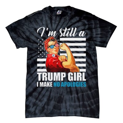 Rosie Riveter Trump Girl No Apologies Tie-Dye T-Shirt