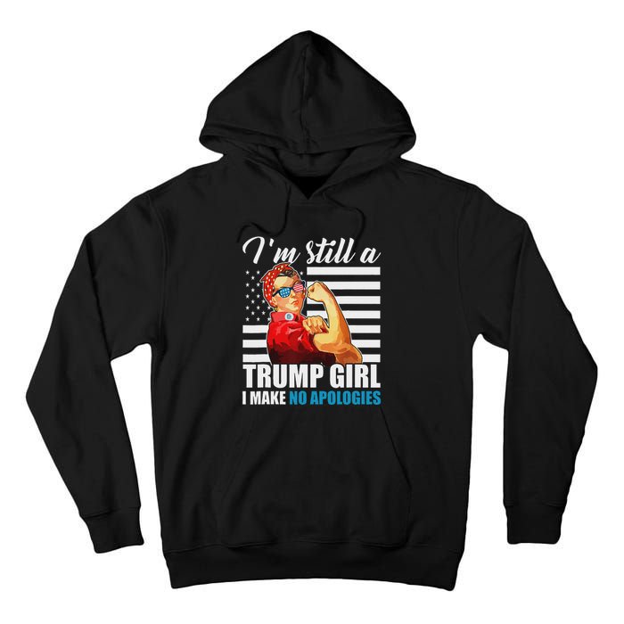 Rosie Riveter Trump Girl No Apologies Tall Hoodie