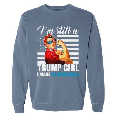 Rosie Riveter Trump Girl No Apologies Garment-Dyed Sweatshirt